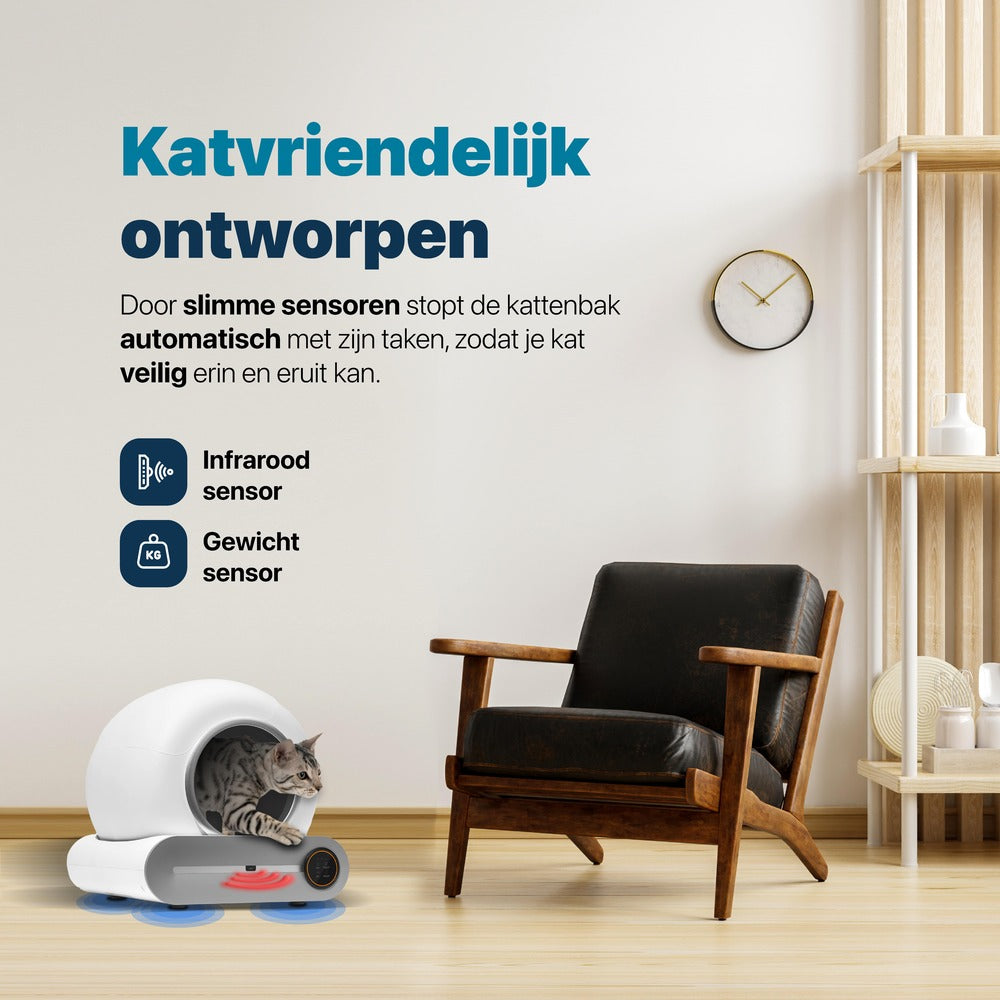 Automatische Kattenbak met vuilniszak