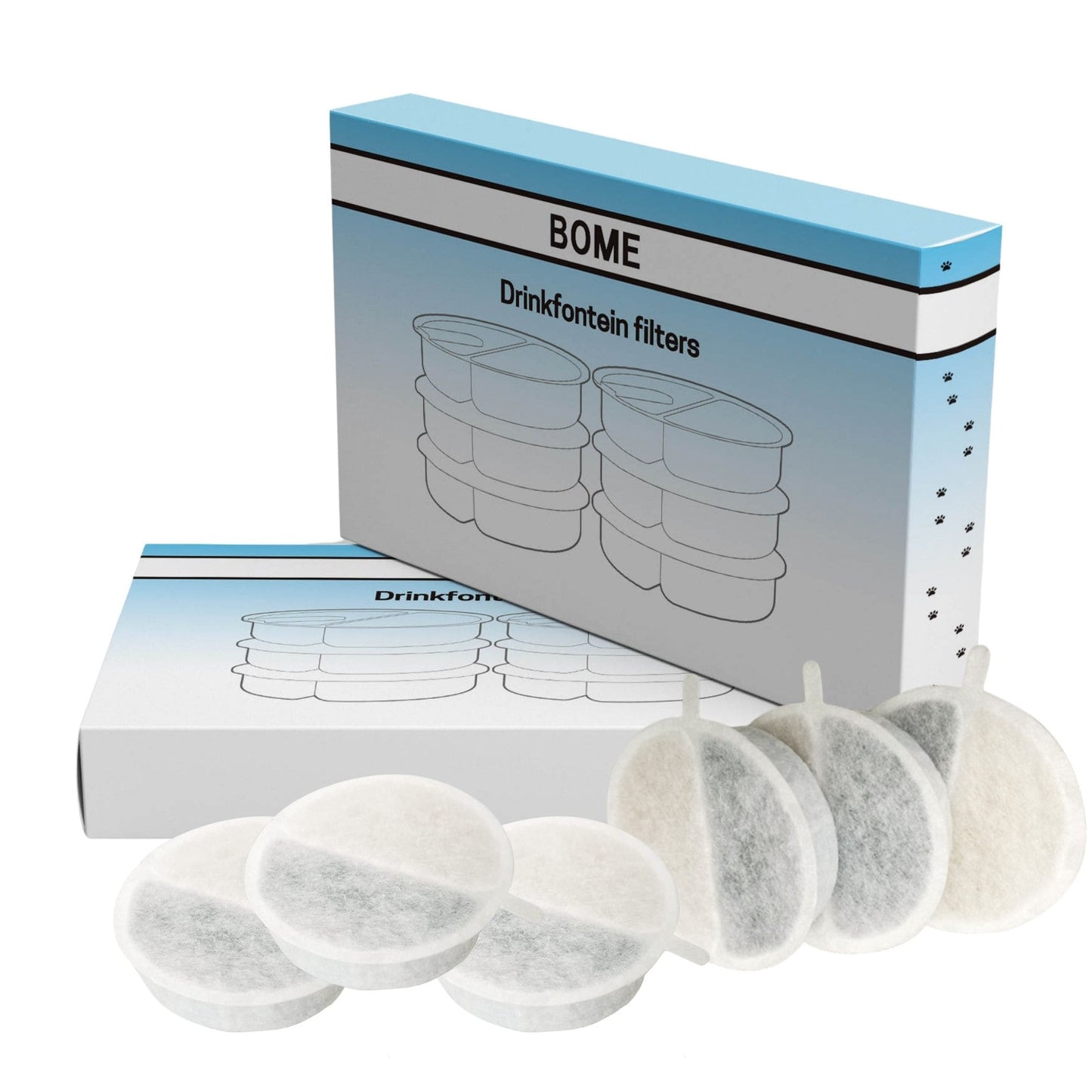 Drinkfontein Filters - 6 stuks - Navullingset voor Drinkfontein