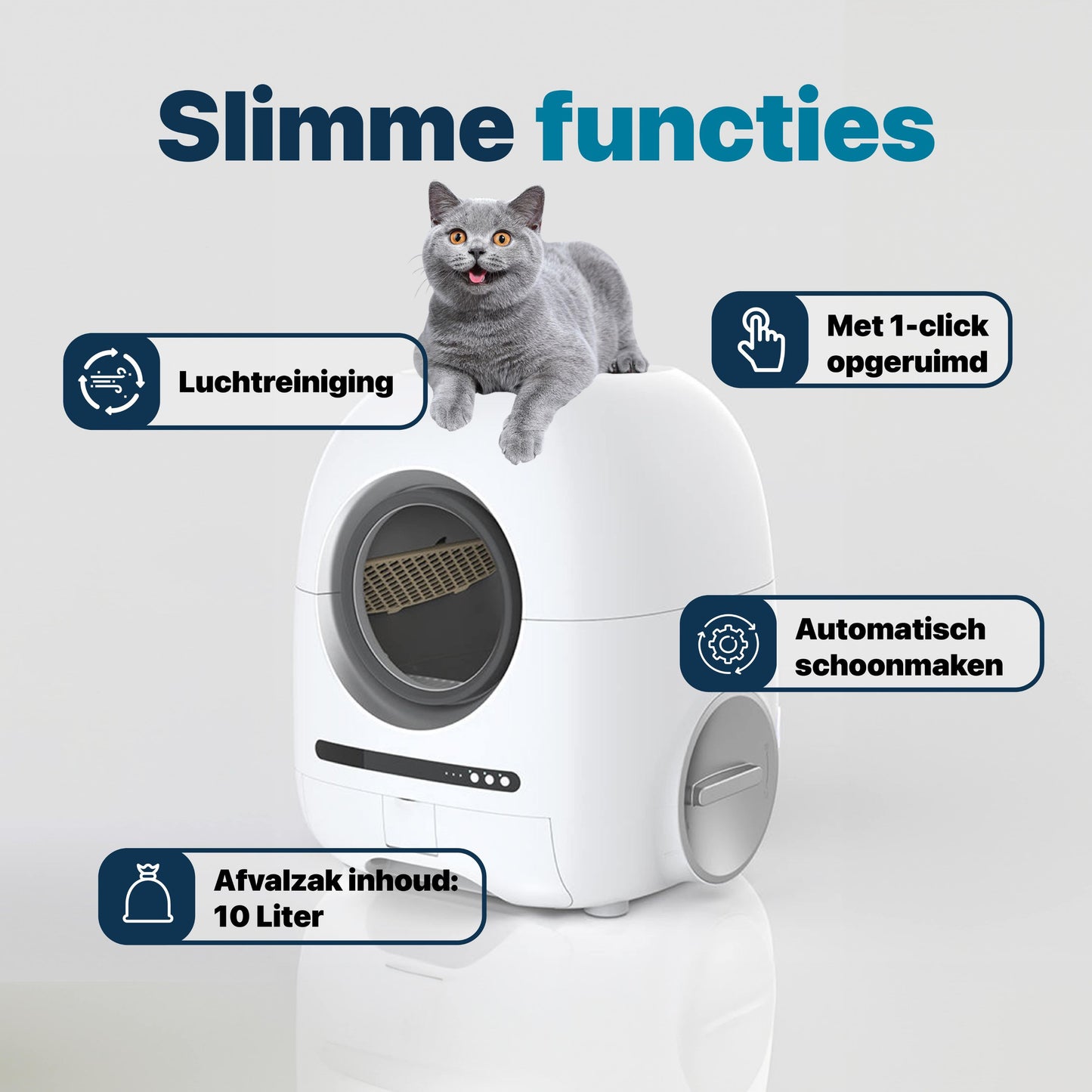 Automatische Kattenbak functies