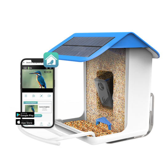 Vogelvoederhuisje - Camera en Audio - AI Vogelherkenning - Hangend