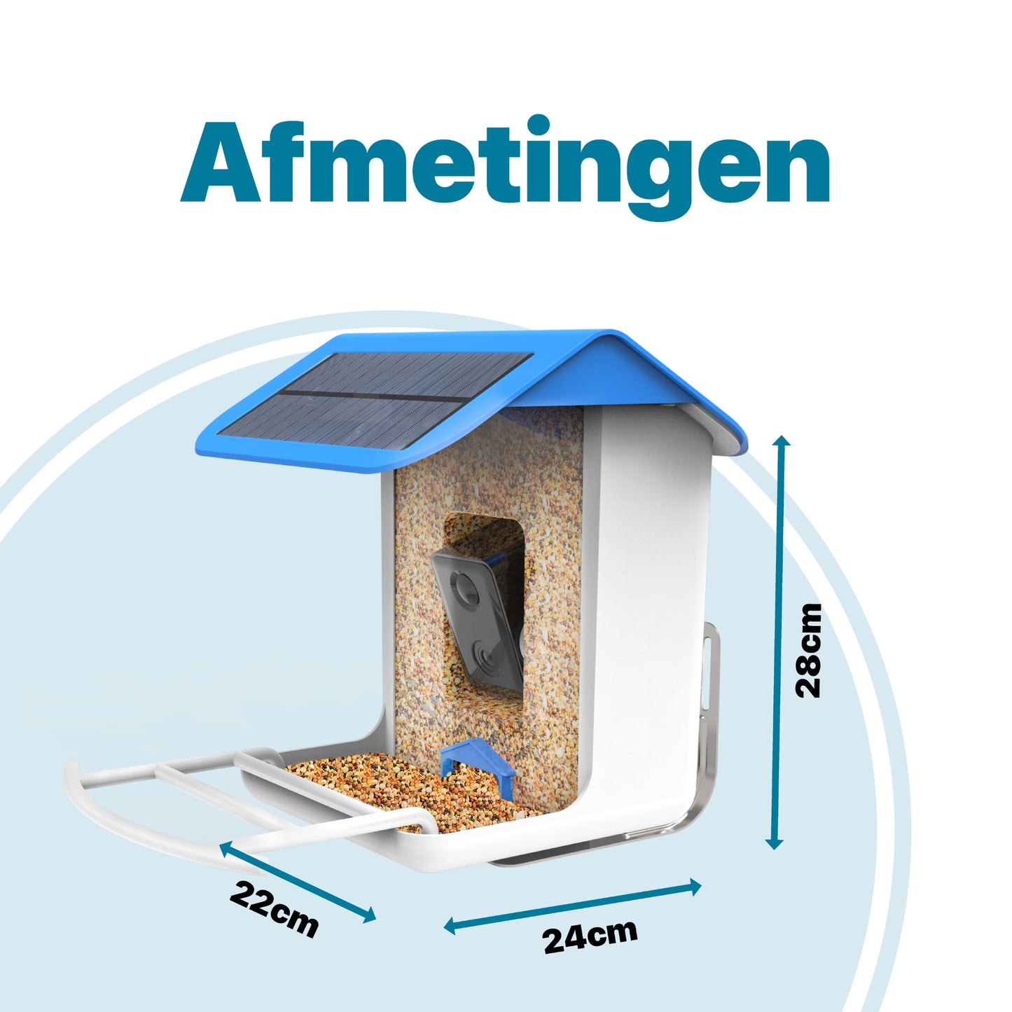 Vogelvoederhuisje - Camera en Audio - AI Vogelherkenning - Hangend