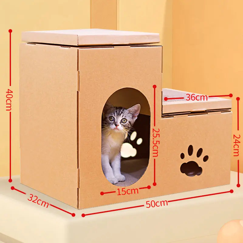 Kattenhuis speelhuis voor poezen en katten
