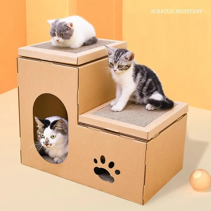 Kattenhuis speelhuis voor poezen en katten