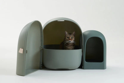Design Kattenbak met schepje - Lek en geurvrij - Groen
