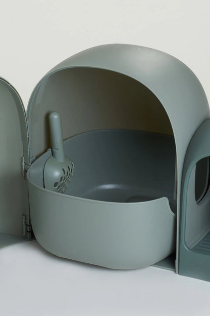 Design Kattenbak met schepje - Lek en geurvrij - Groen