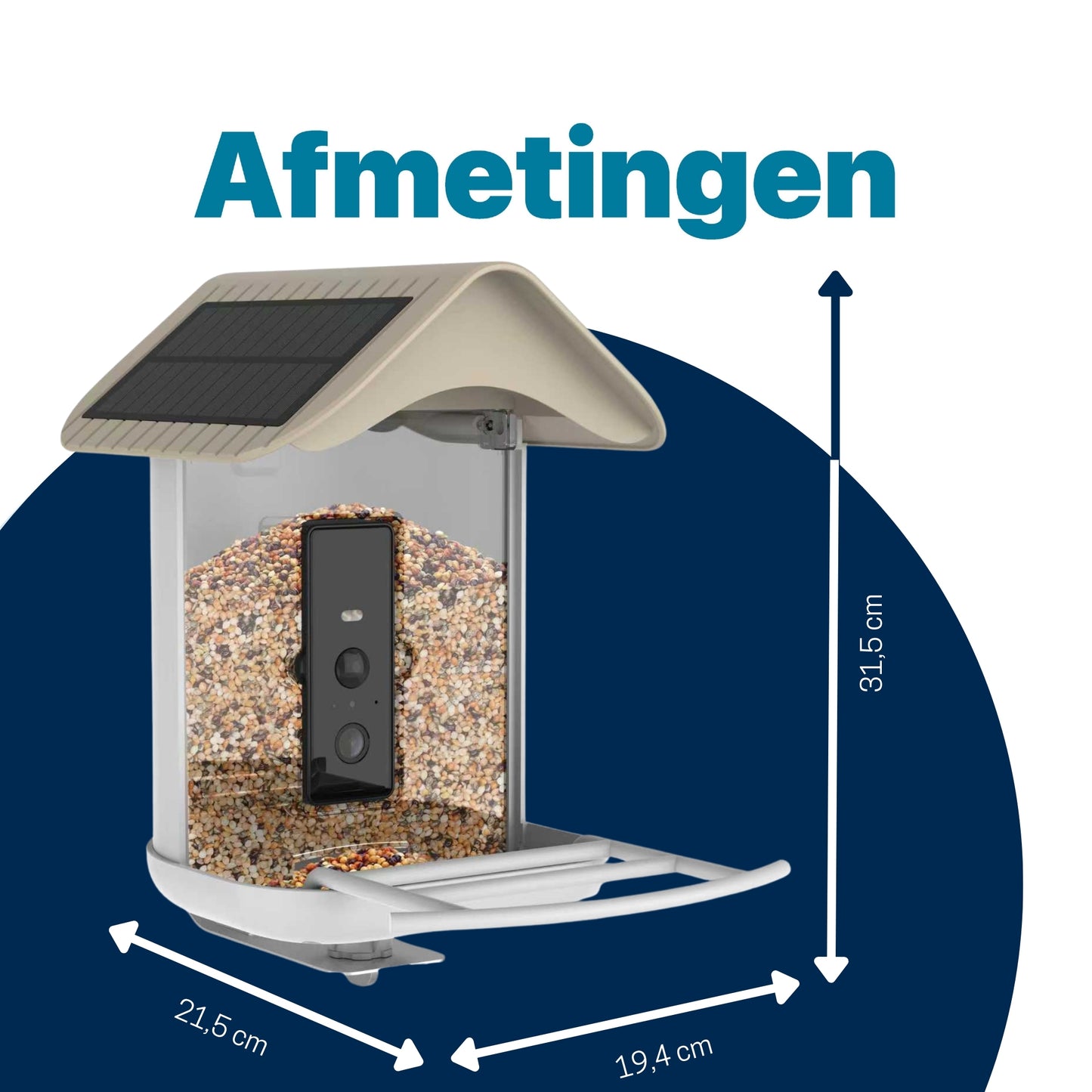 Vogelvoederhuisje - 2K HD Camera - AI Vogelherkenning - Dubbel Zonnepaneel