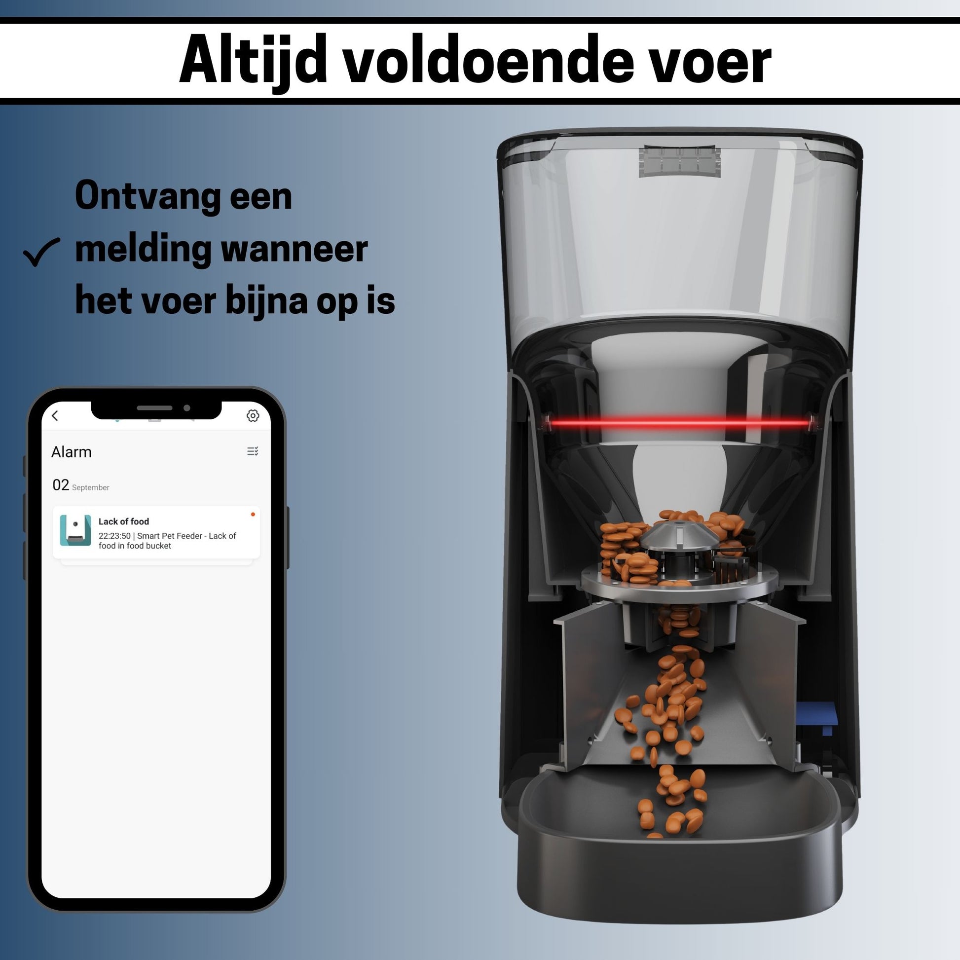 Honden Voerautomaat met App en Audio - Zwart