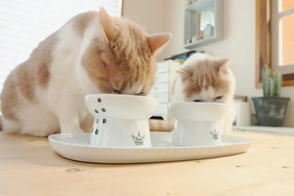 Necoichi dienblad inclusief twee bakjes voor katten