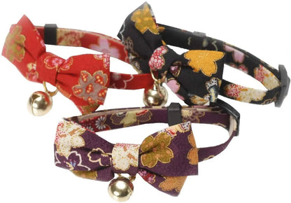 KIMONO kattenhalsband strik Donker Paars