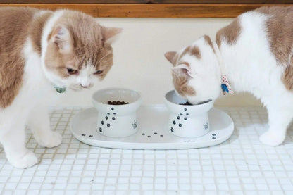 Necoichi dienblad inclusief twee bakjes voor katten
