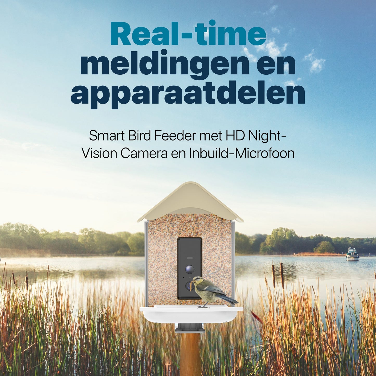 Vogelvoederhuisje - 2K HD Camera - AI Vogelherkenning - Dubbel Zonnepaneel
