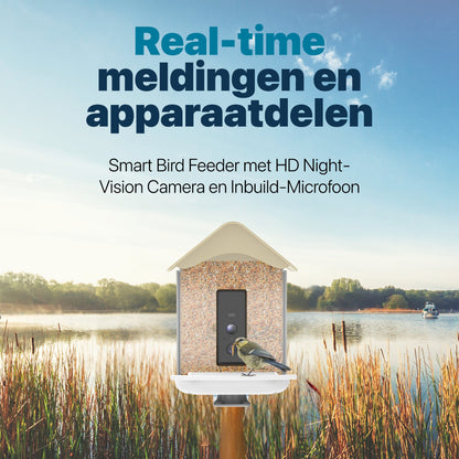 Vogelvoederhuisje - 2K HD Camera - AI Vogelherkenning - Dubbel Zonnepaneel