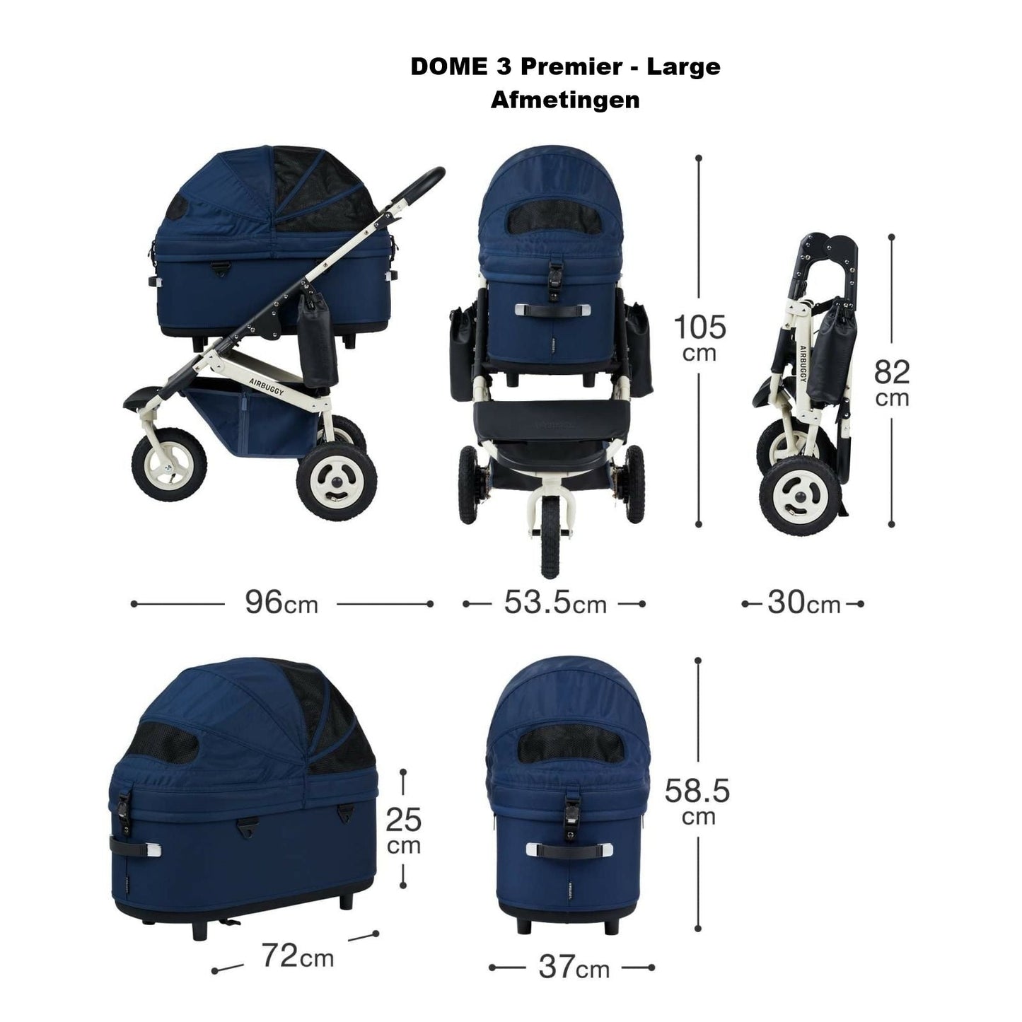 AirBuggy DOME 3 Premier Set Groot - Marineblauw