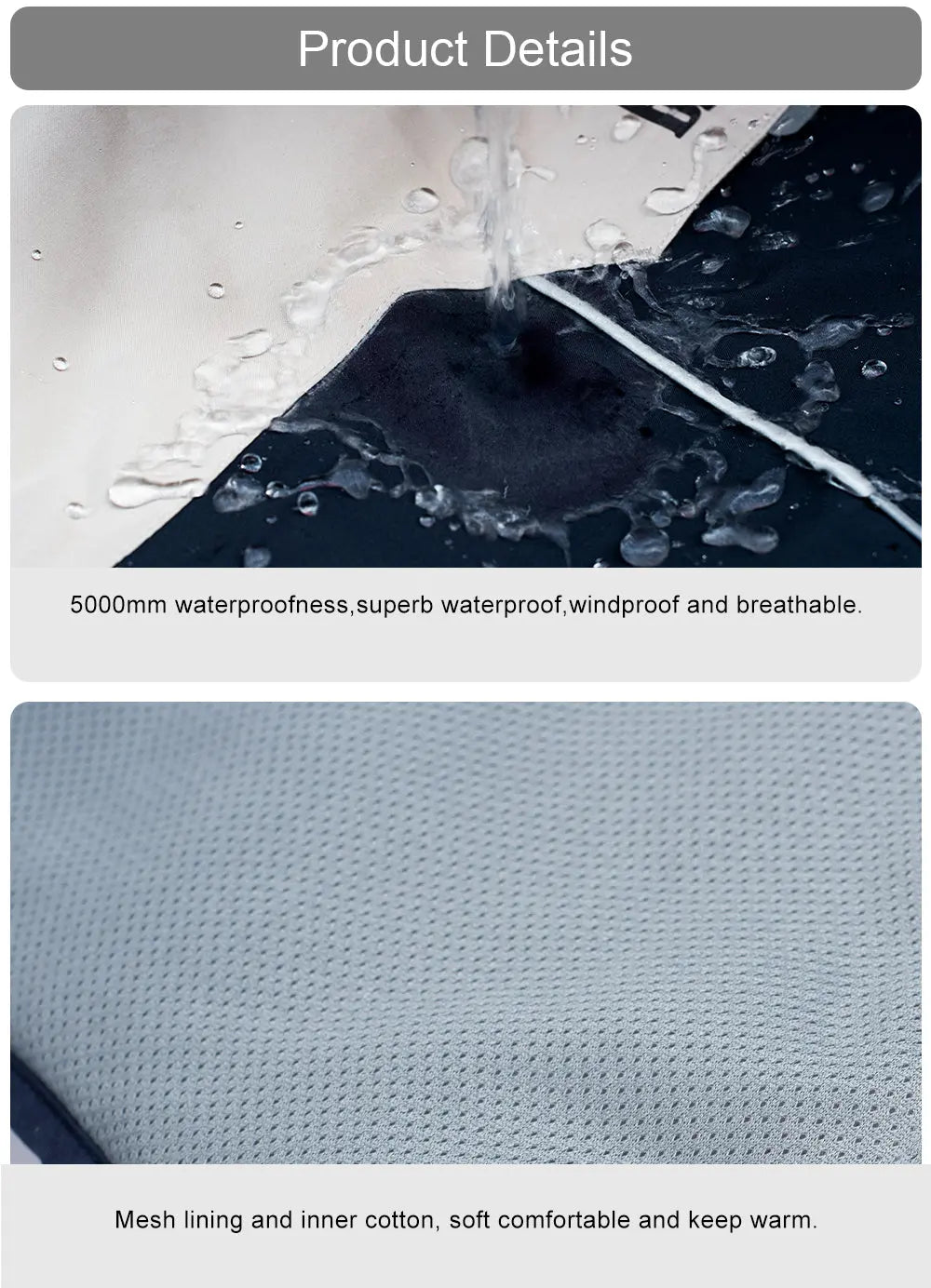 Hondenjas - waterdicht - winddicht - lichtgewicht  - blauw - maat M