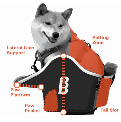 B&B Canine Copilot Crème Beige - Fietszitje voor huisdieren