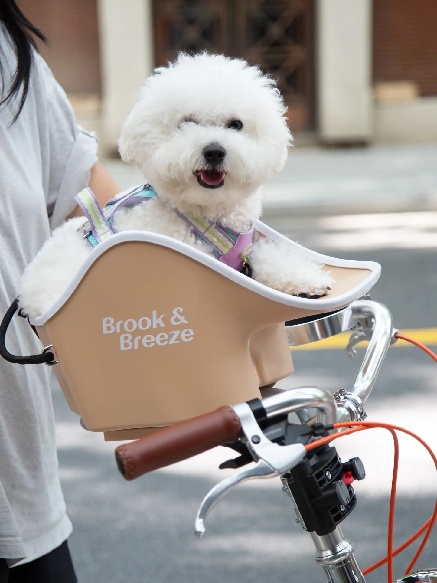 B&B Canine Copilot Crème Beige - Fietszitje voor huisdieren