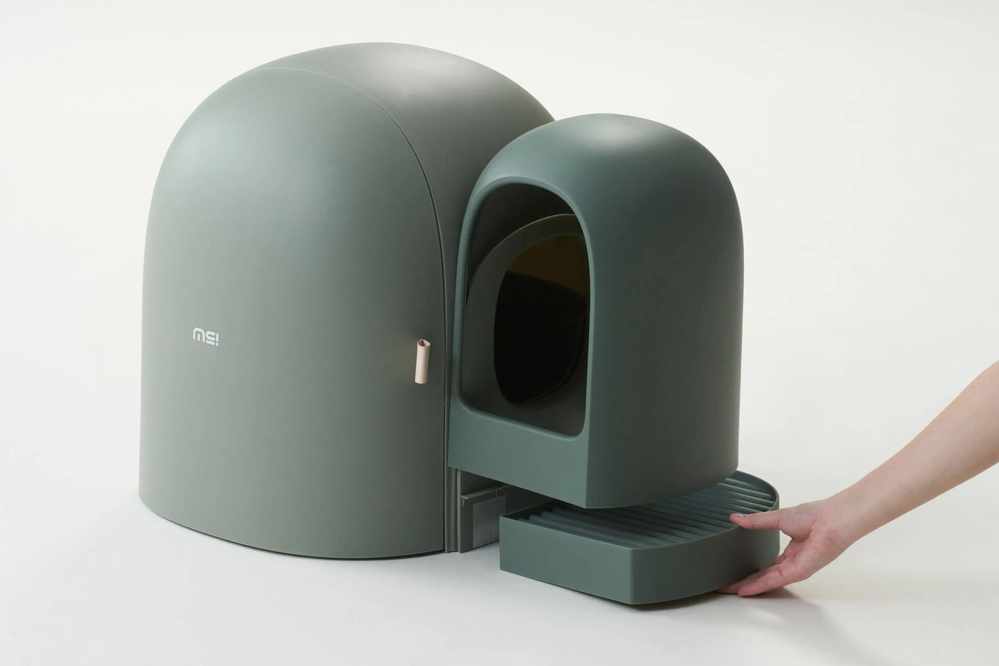 Design Kattenbak met schepje - Lek en geurvrij - Groen