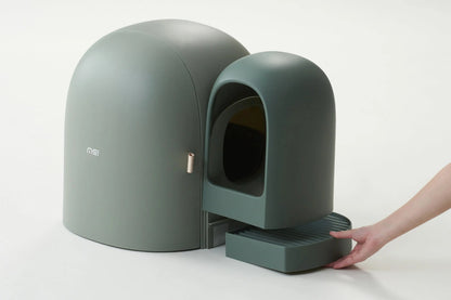 Design Kattenbak met schepje - Lek en geurvrij - Groen