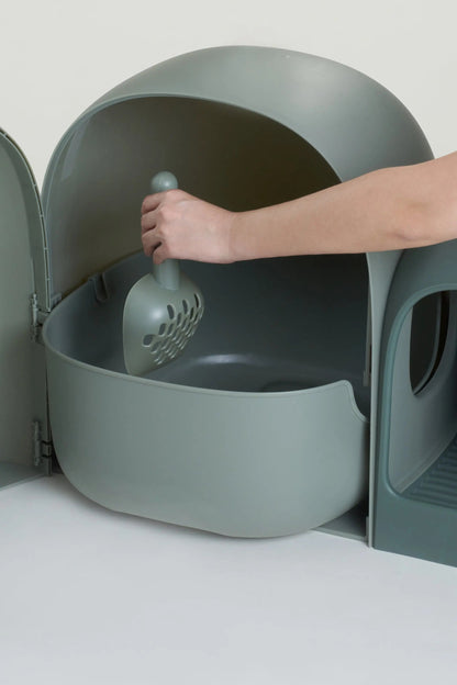 Design Kattenbak met schepje - Lek en geurvrij - Groen