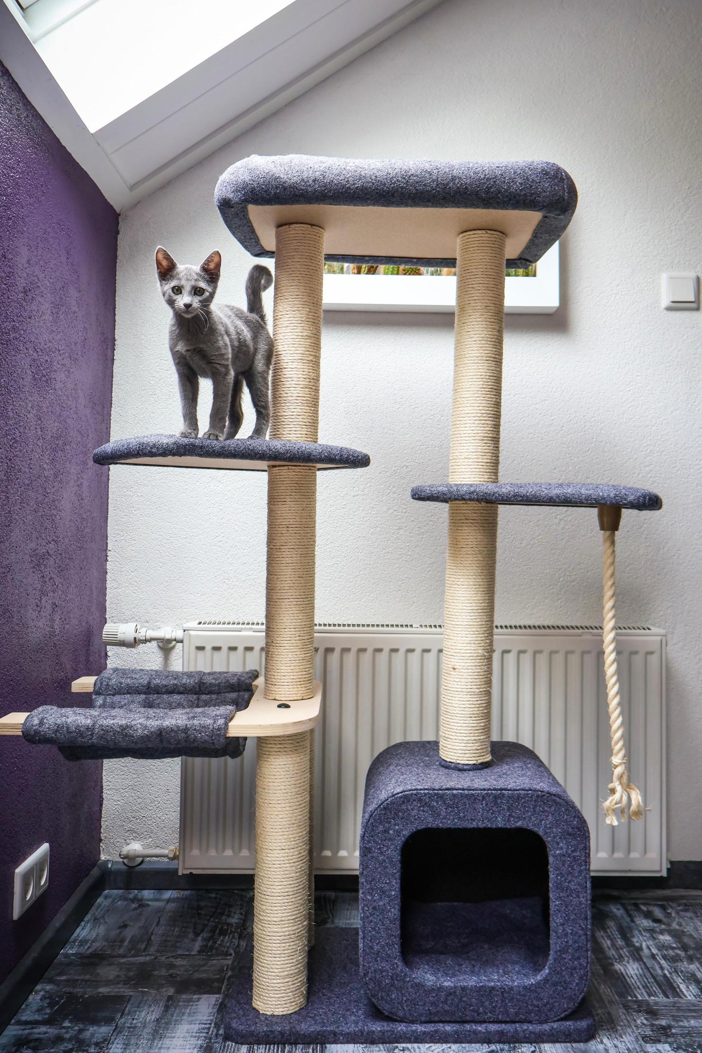 Katten krabpaal Candy - klimboom - grijs