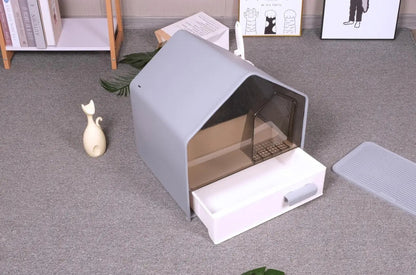 Kattenbak - Kattentoilet met schep en kattenbakmat