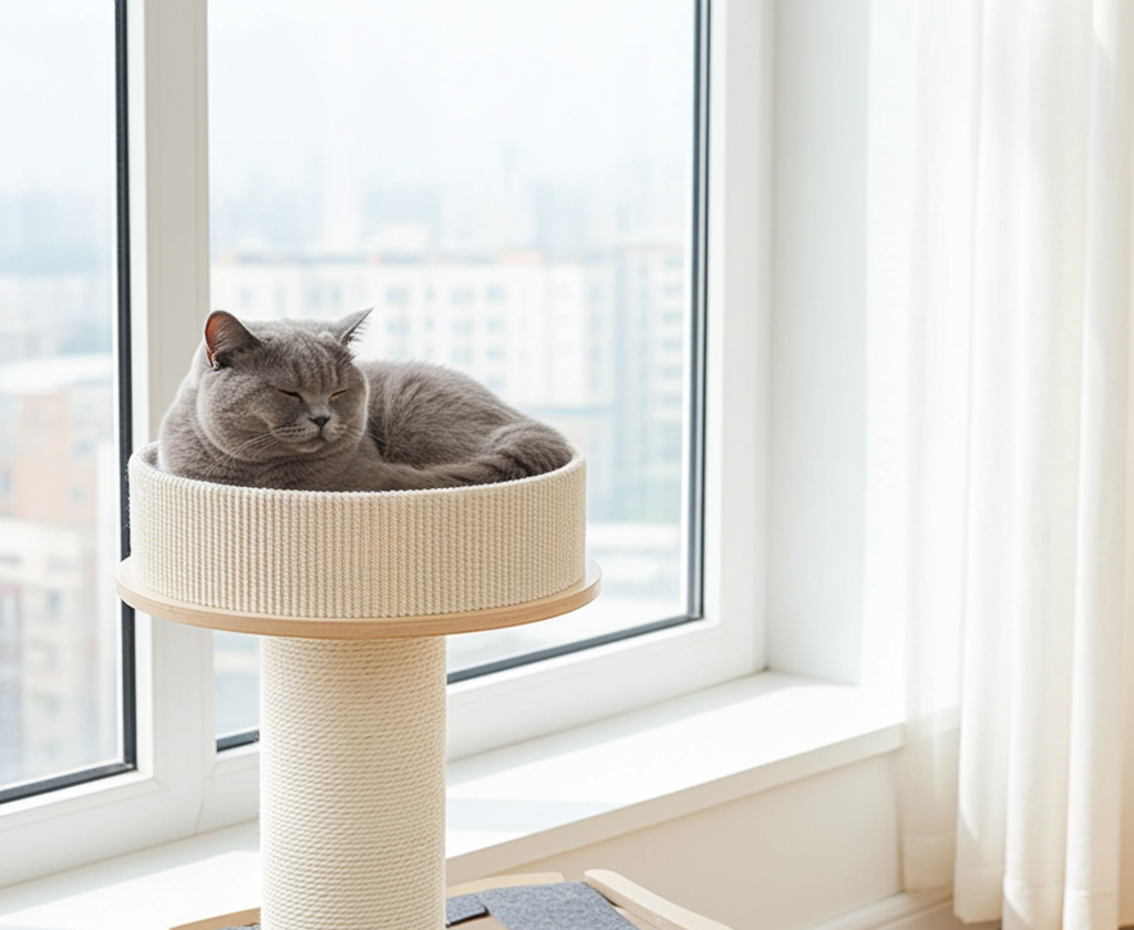 Honeypotcat Kattenboom - krabpaal met kattenmand