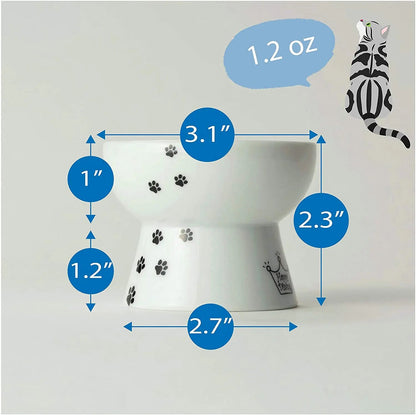 Necoichi mini voerbak hoog - voerbakje kat