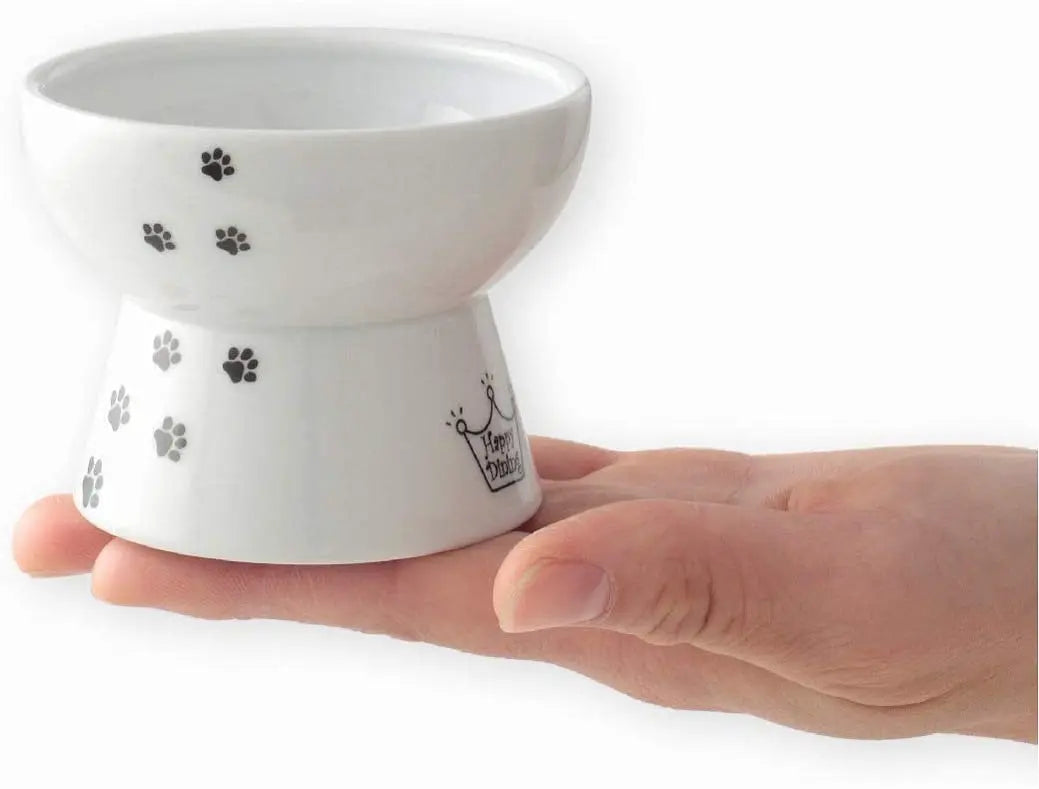 Necoichi mini voerbak hoog - voerbakje kat