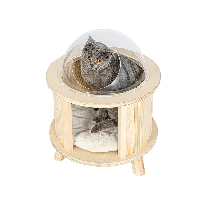 Kattenhuisje hout - Kattenmand - luxe kattenbed
