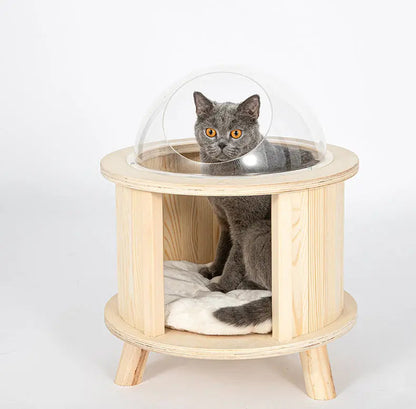 Kattenhuisje hout - Kattenmand - luxe kattenbed