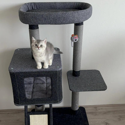 Luxe Krabpaal ROCKY – Modern Kattenmeubel met Huisje
