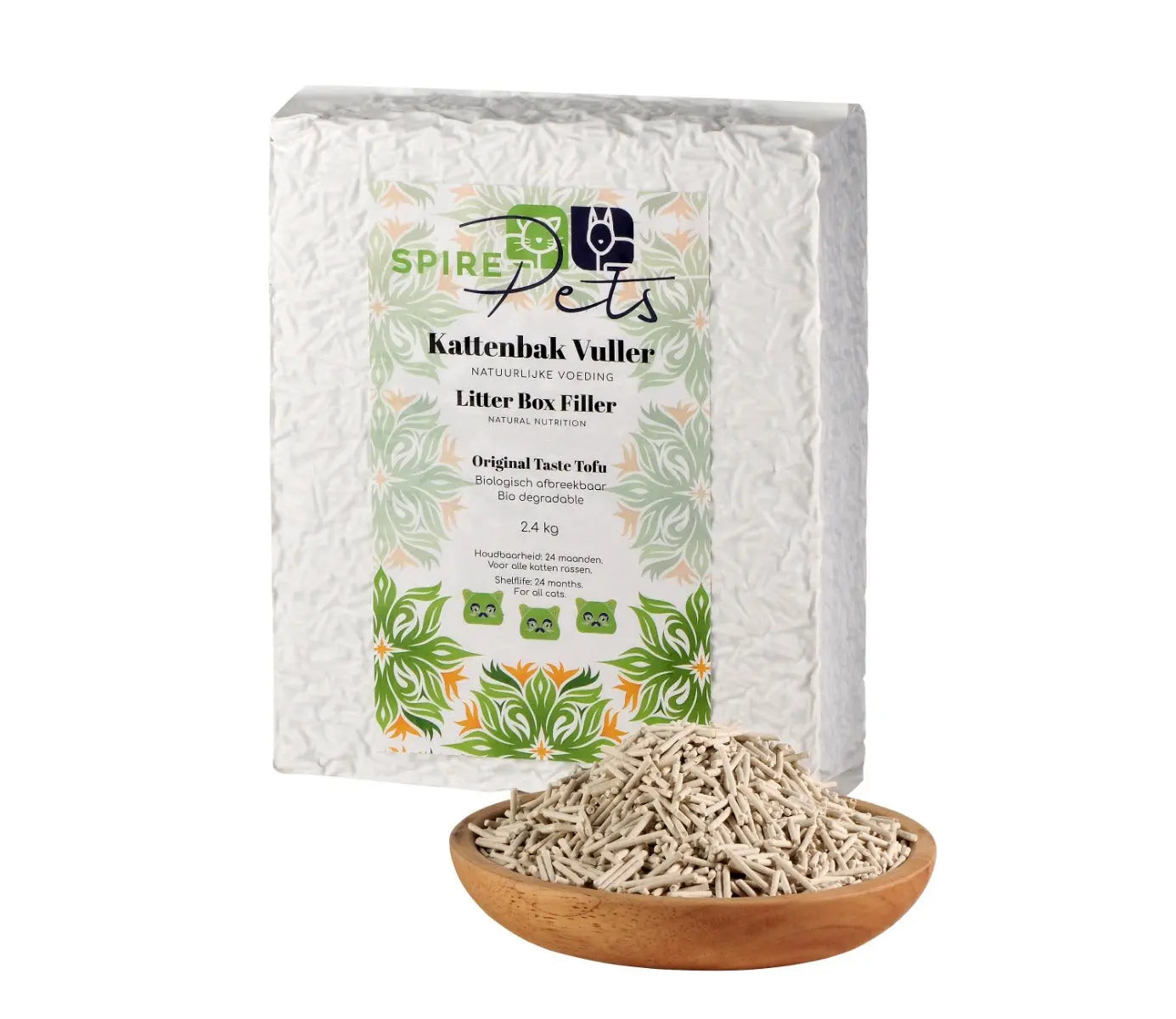 Tofu kattenbakvulling Matcha – Doorspoelbaar (€0.90 per liter)