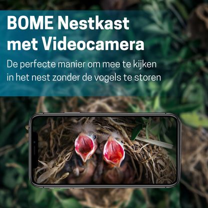 Vogelhuisje met Camera en Audio - Hout - Nestkastje - Zonnepaneel
