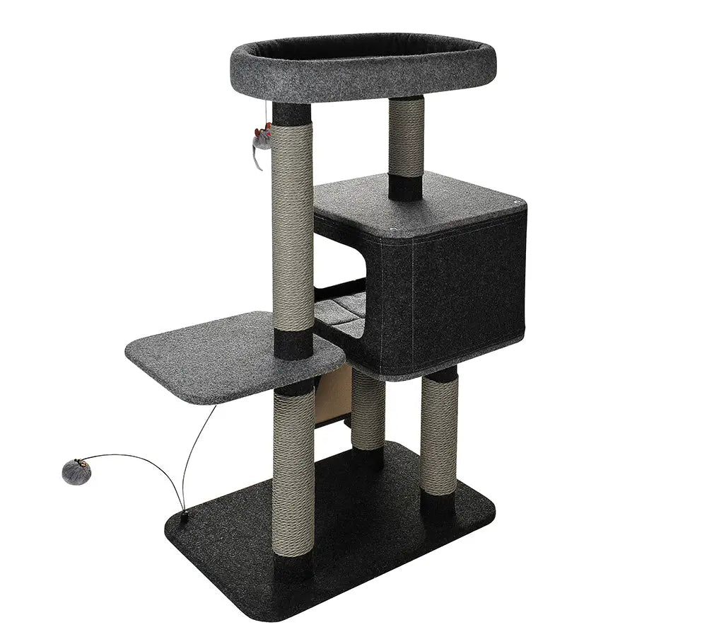 Luxe Krabpaal ROCKY – Modern Kattenmeubel met Huisje