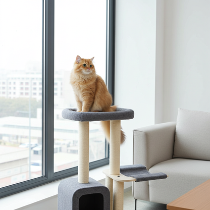 Katten krabpaal Candy - klimboom - grijs